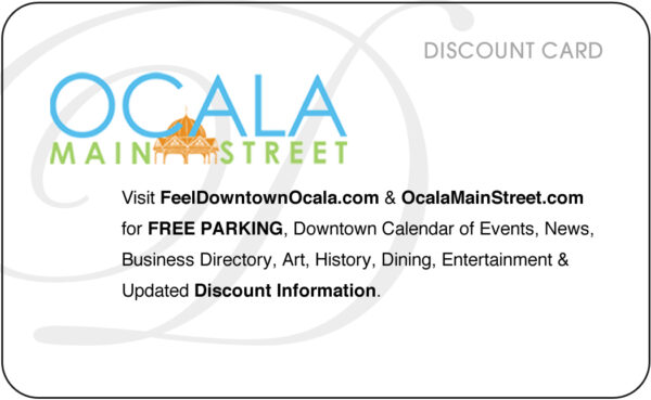 Ocala Main Street - Downtown Discount Card - Back